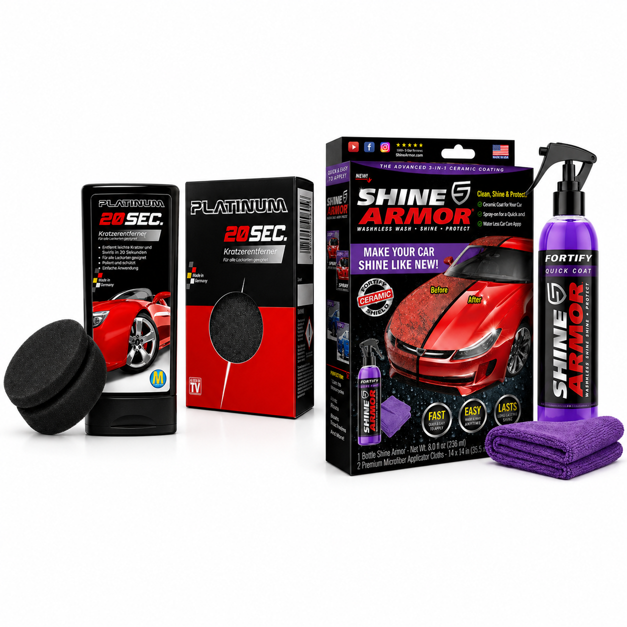 Kit CarShield Pro — Elimina Arañazos en 20 Segundos