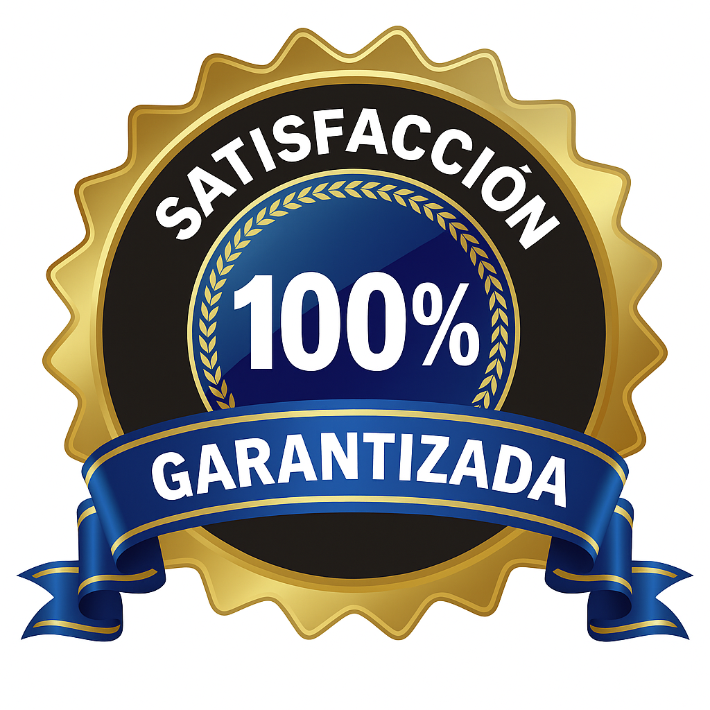 Satisfacción 100% garantizada